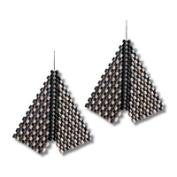 Gunmetal Glow Statement Earrings