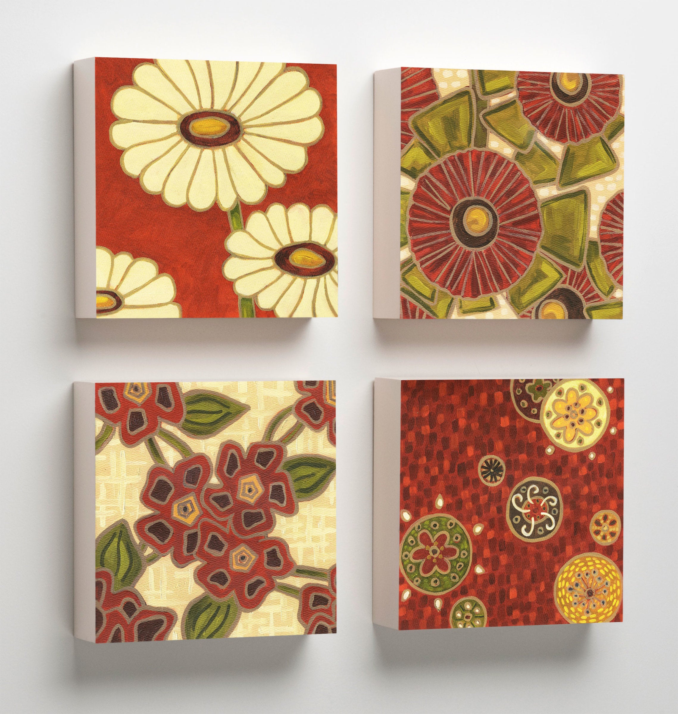 Maisy, Emily, India, and Elizabeth Wooden Wall Tiles