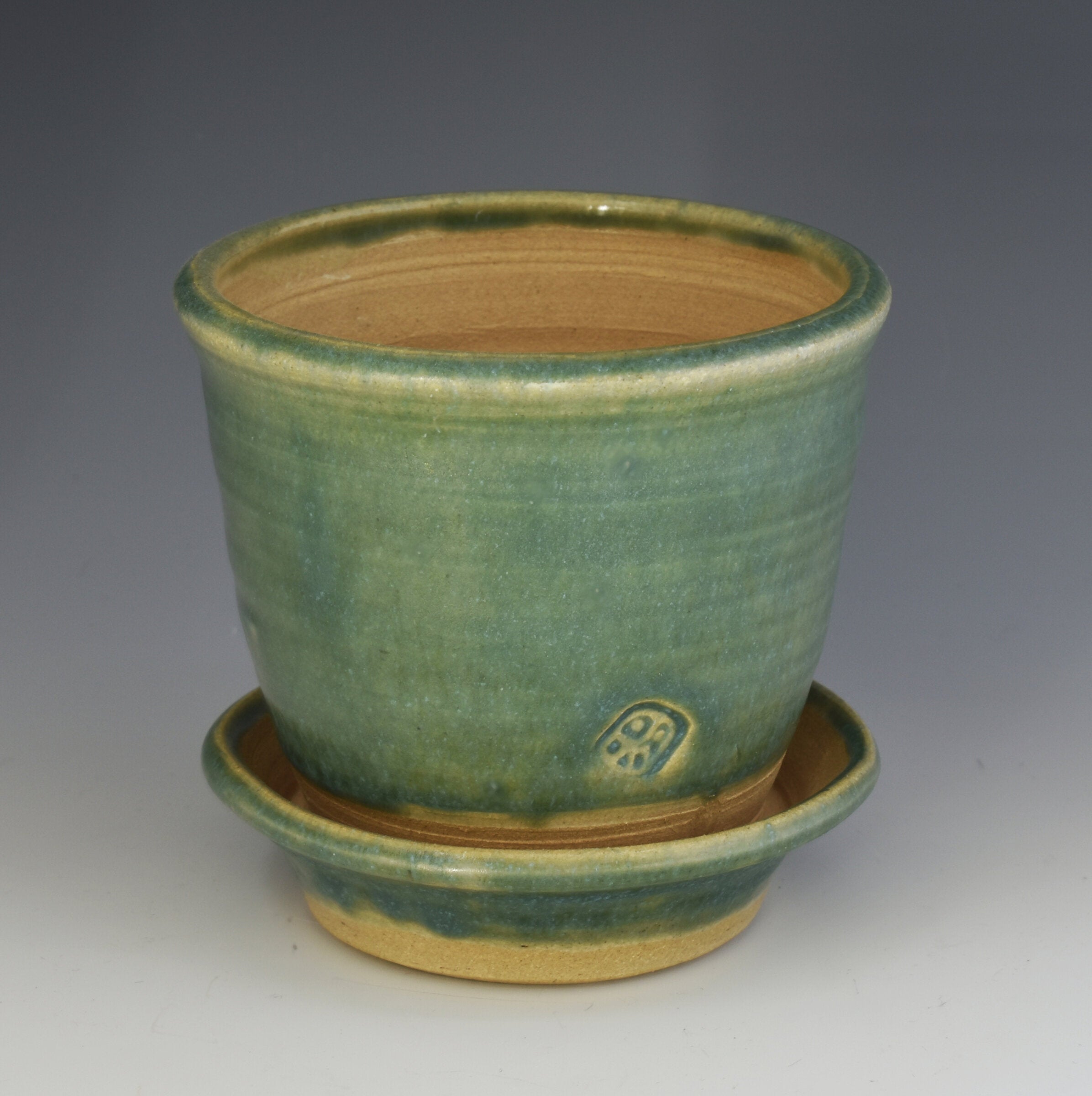 Soft Green Stoneware Planter