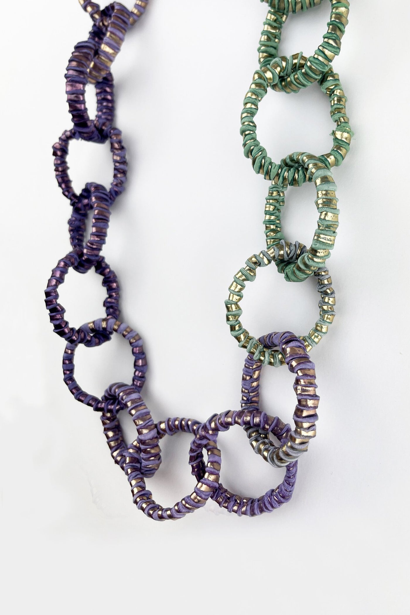 Two-Tone Gold Print Chain Necklace
