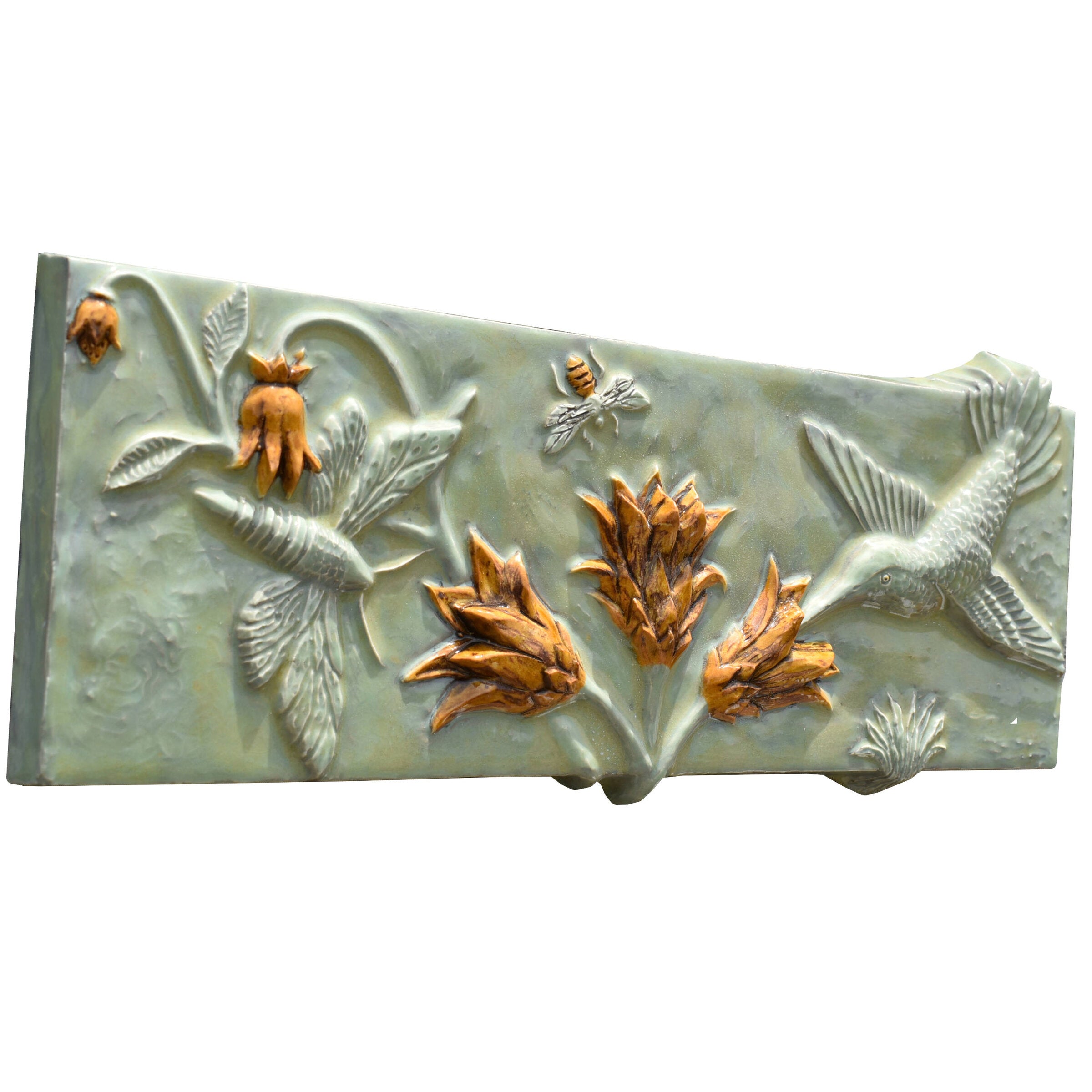 Pollinators Tile in Light Green and Yellow