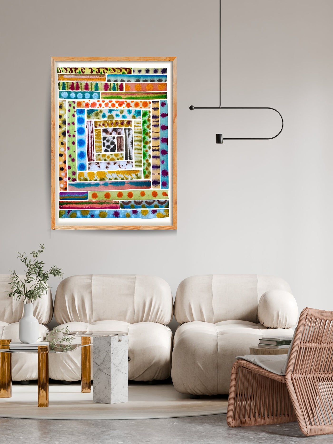 Ice Quilt: Log Cabin