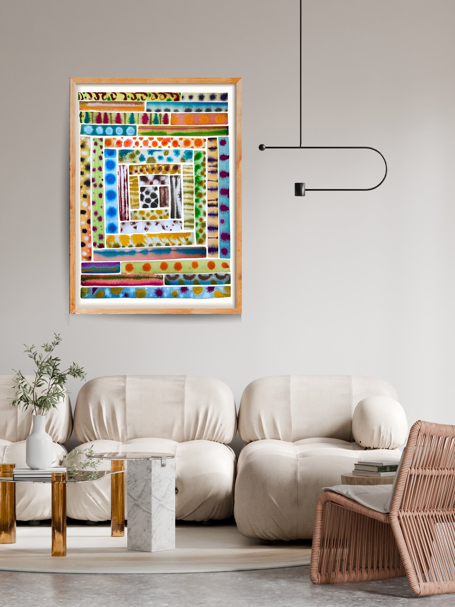 Ice Quilt: Log Cabin