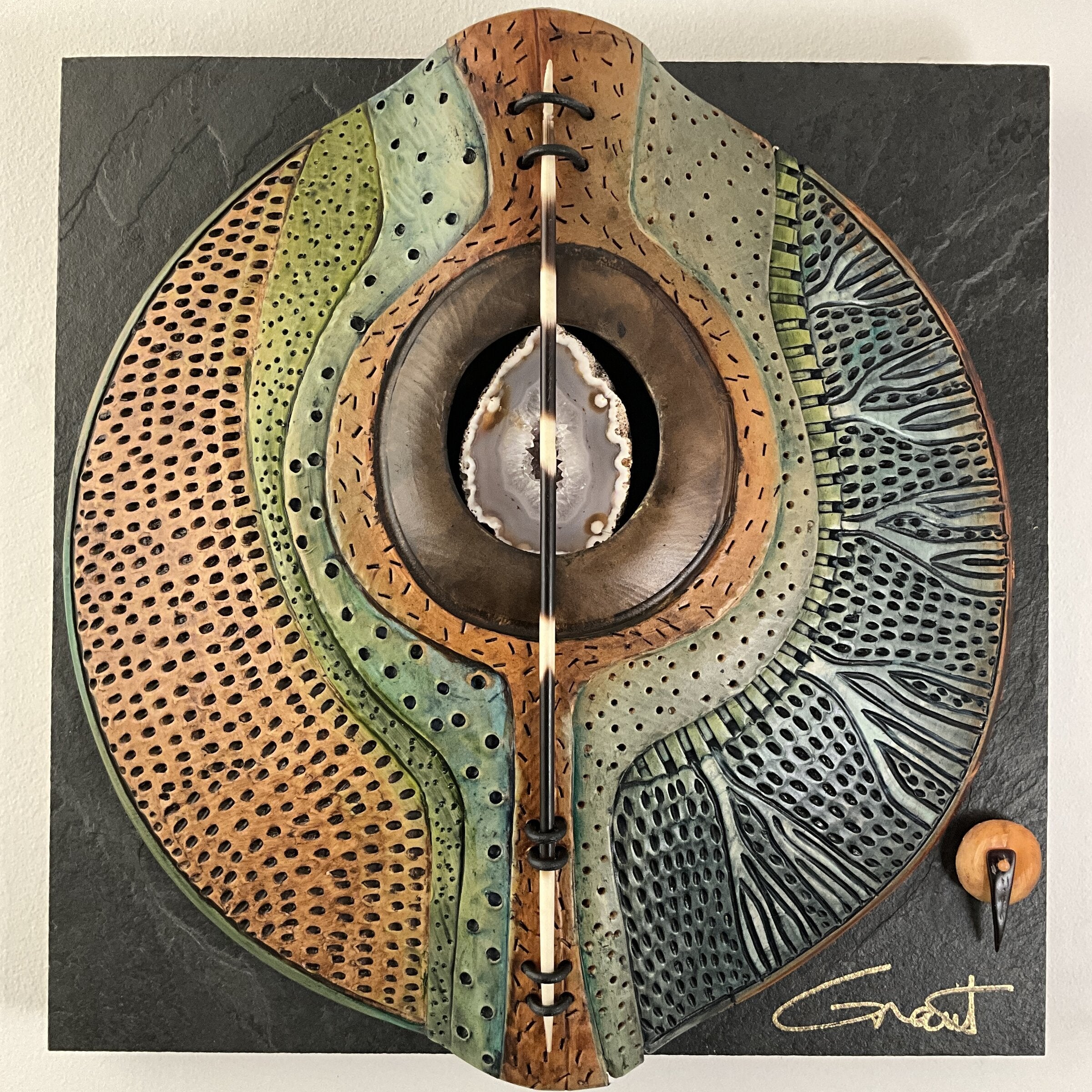 Windows to the Earth - Earth Tones with Teardrop Geode
