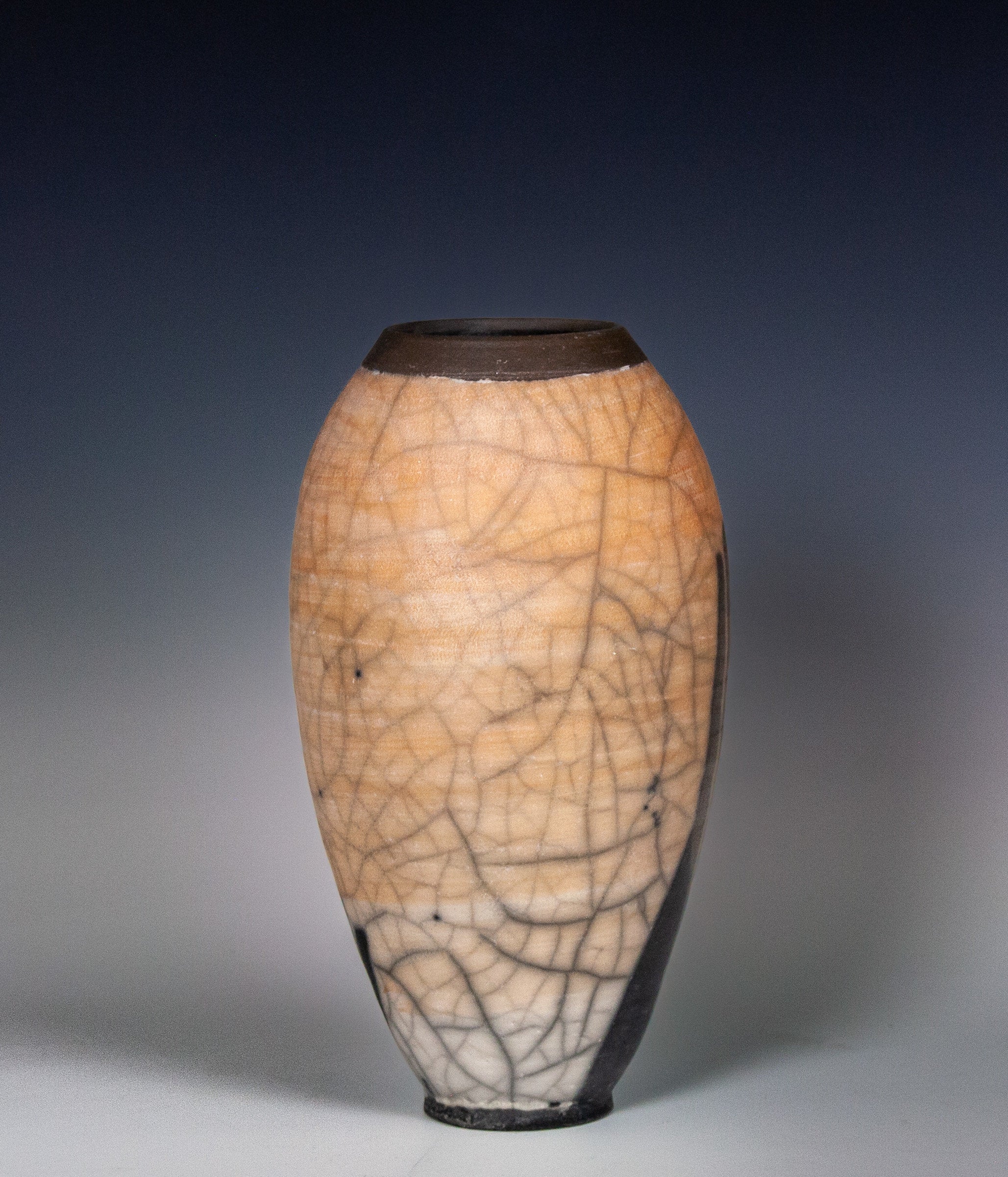 Naked Raku Vessel in Orange I