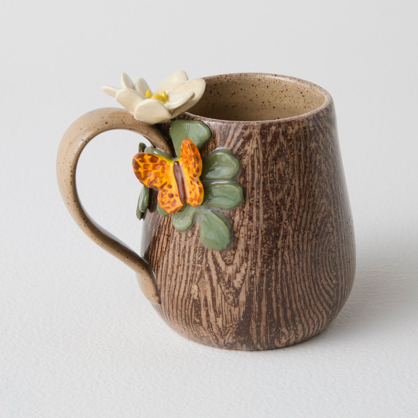 Blossom and Leaf Sculpted Mug