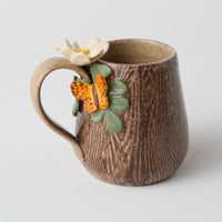 Blossom and Leaf Sculpted Mug