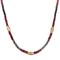 Spinel, Ruby & Gold Necklace