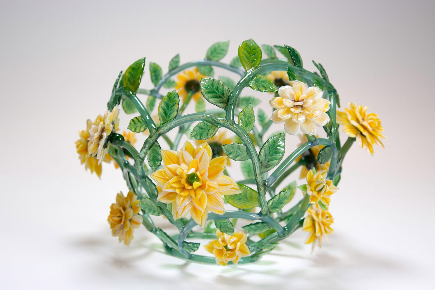 Dahlia and Zinnia Wish Bowl