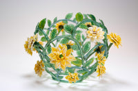 Dahlia and Zinnia Wish Bowl