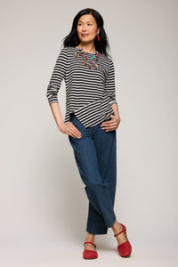 Black/Ivory Stripe