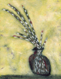 Pussy Willows in a Brown Jug