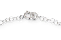 shows spring ring clasp, does not represent chain used for this necklace