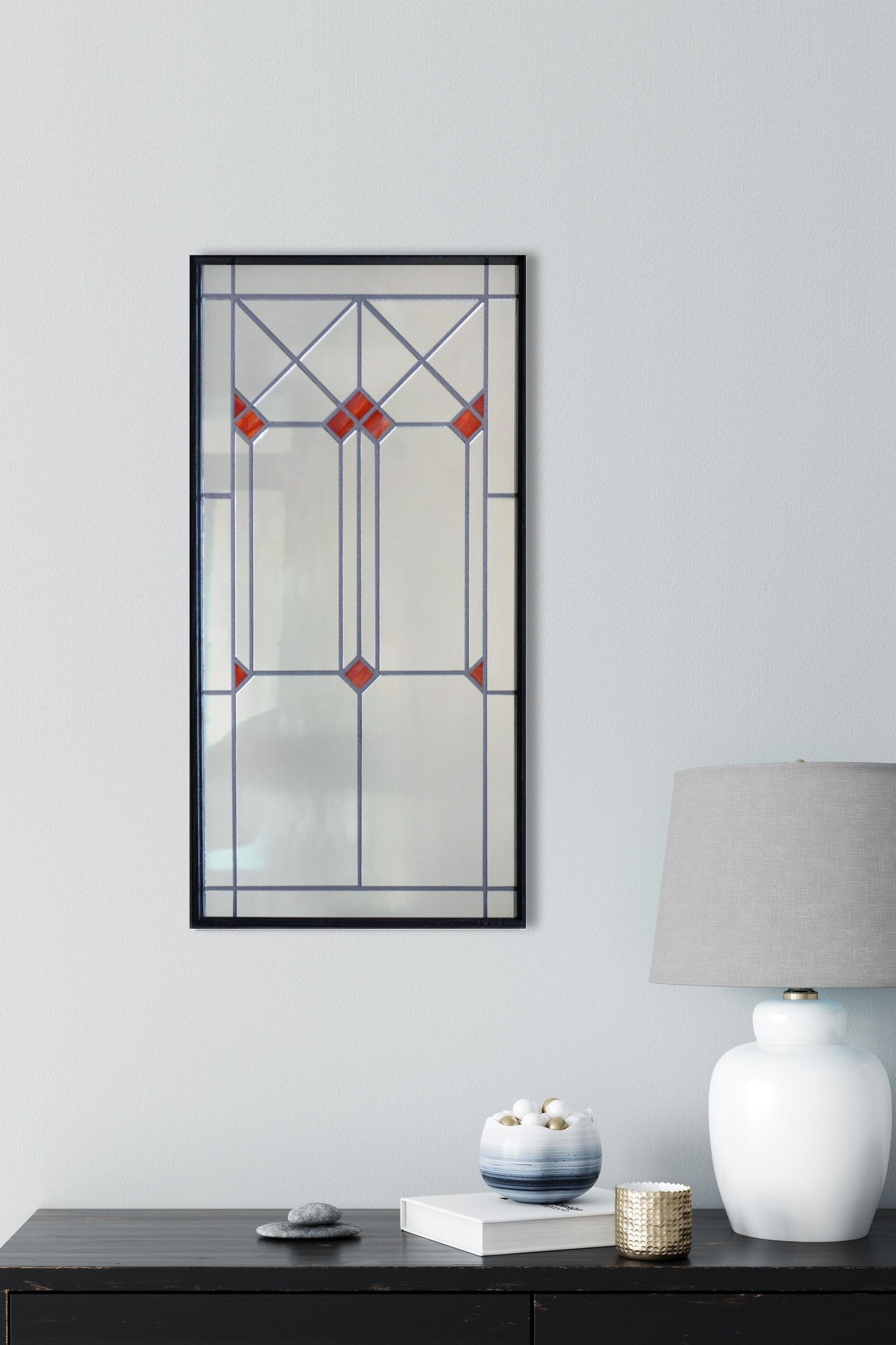 Craftsman style foyer mirror "Equis 12x24"