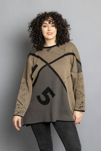 Crossed Lines Sweater