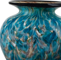 Crater Lake Blue Squat Vase