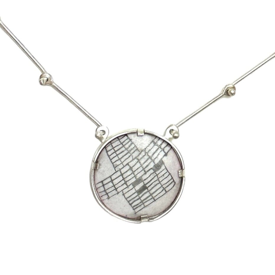 Graphic Graphite Necklace VI