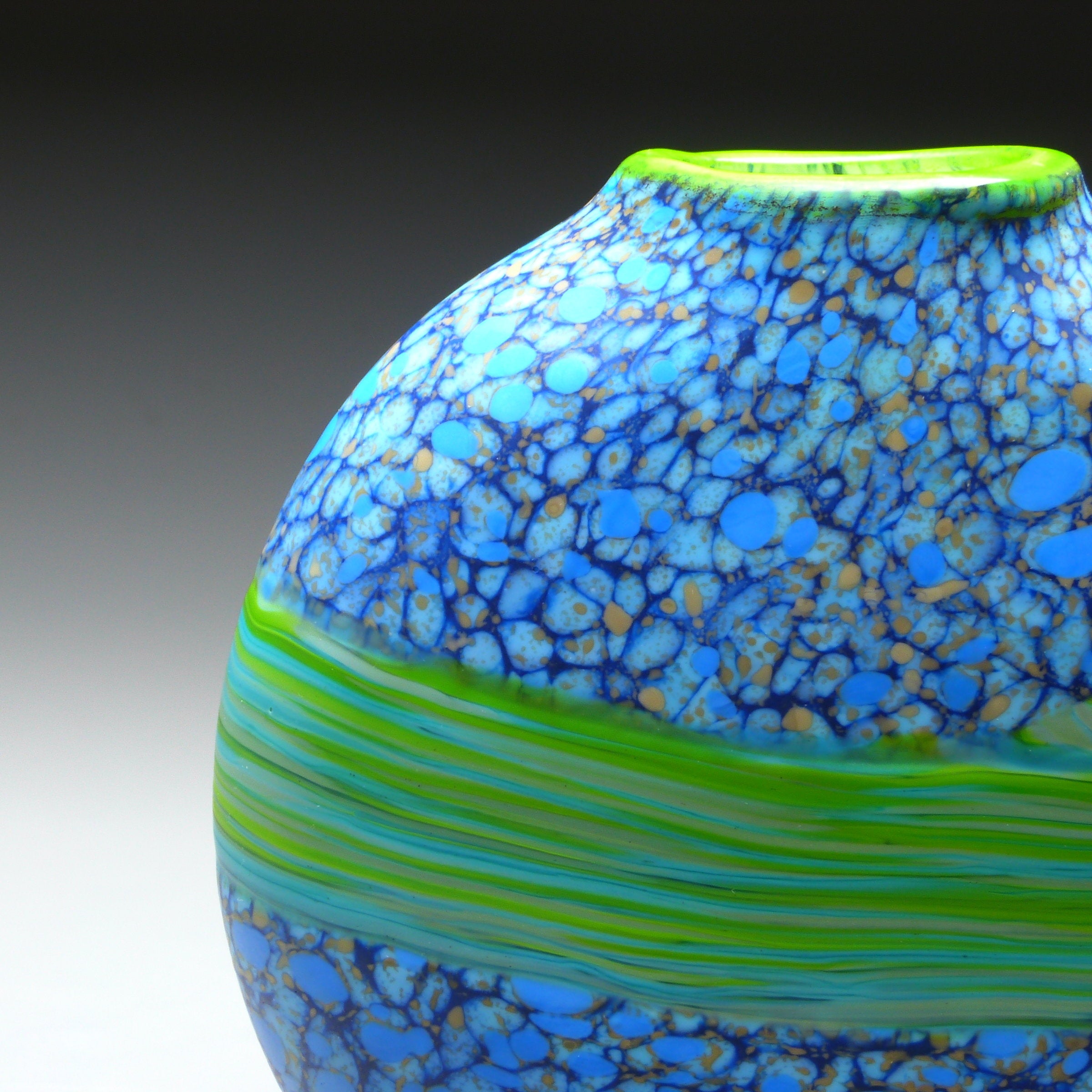 Blue and Green Strata Vase
