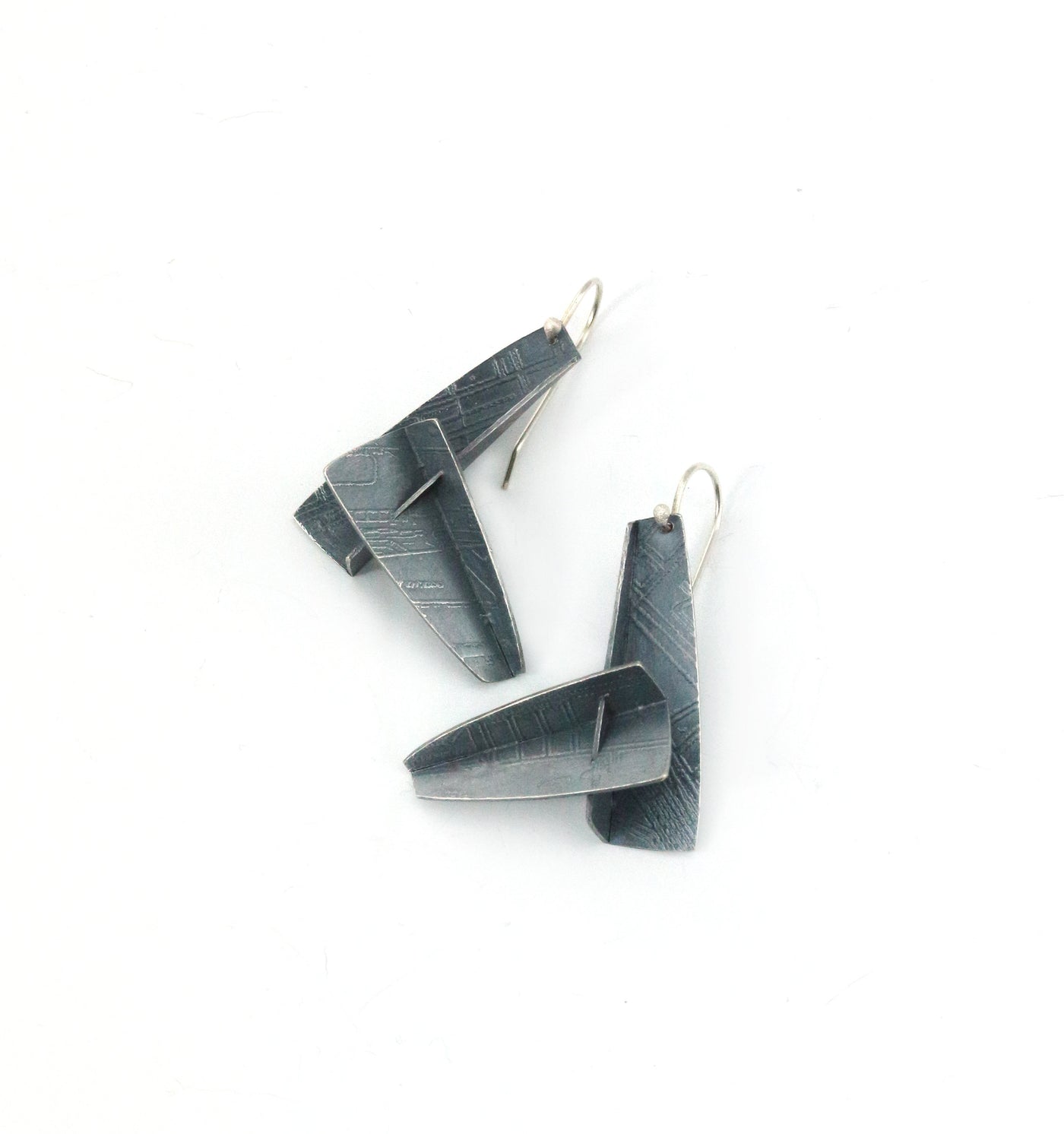 Folded Map Dangle Earrings