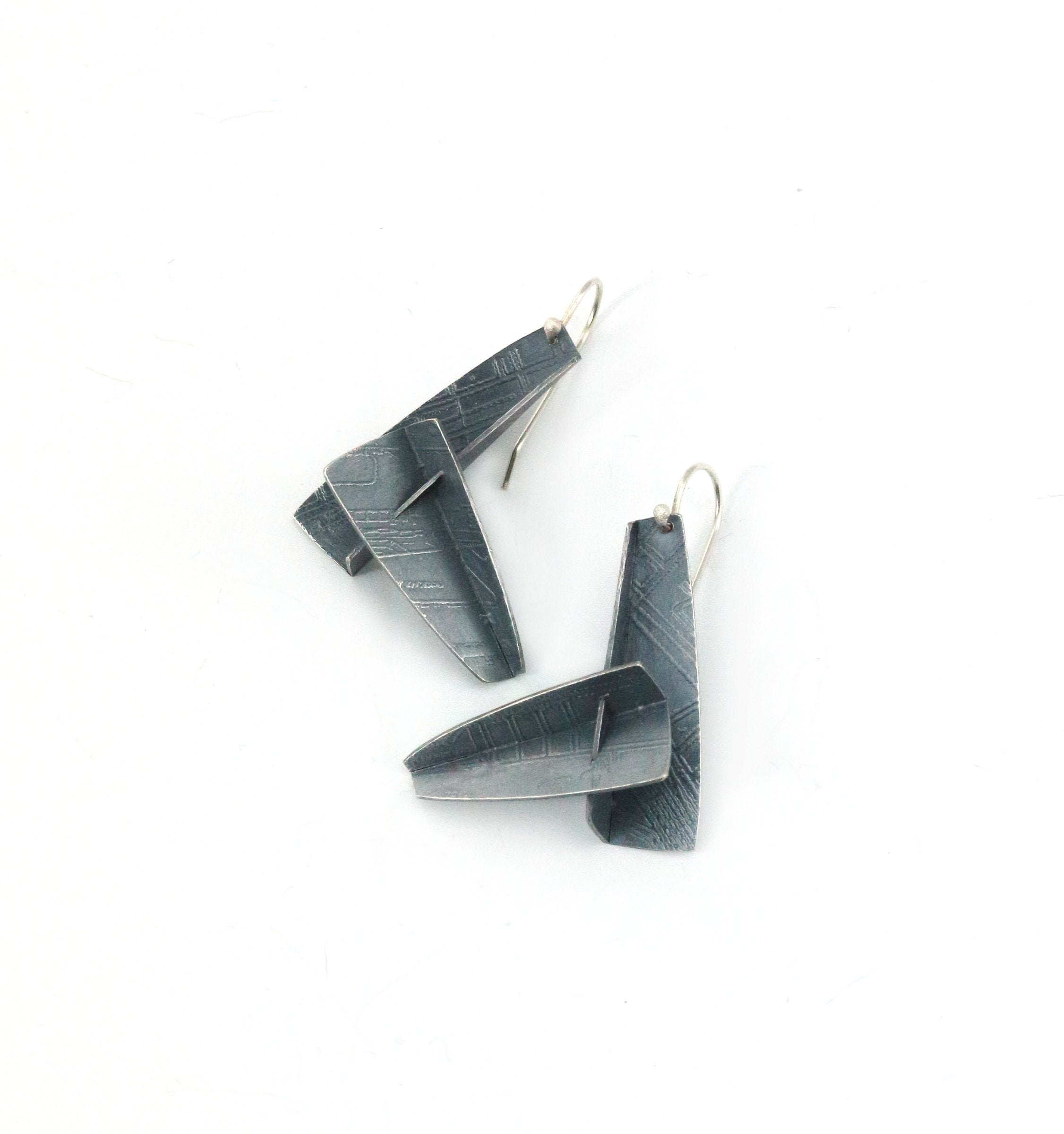 Folded Map Dangle Earrings