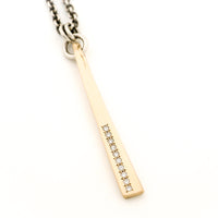 Forged Gold Stick Pendant