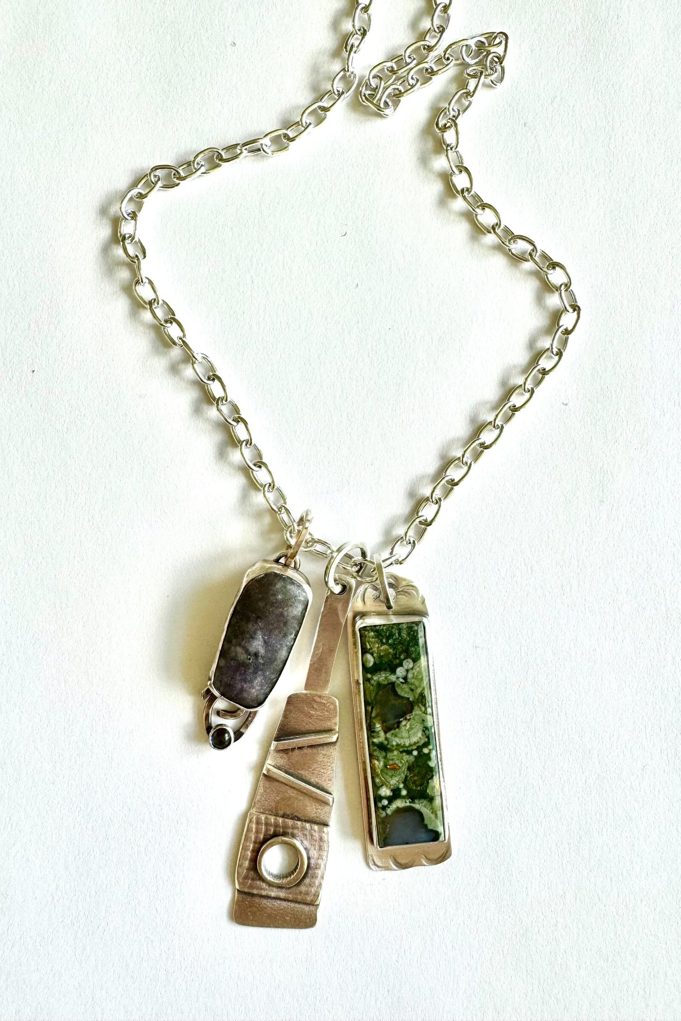 Rainforest Jasper Triple Element Necklace