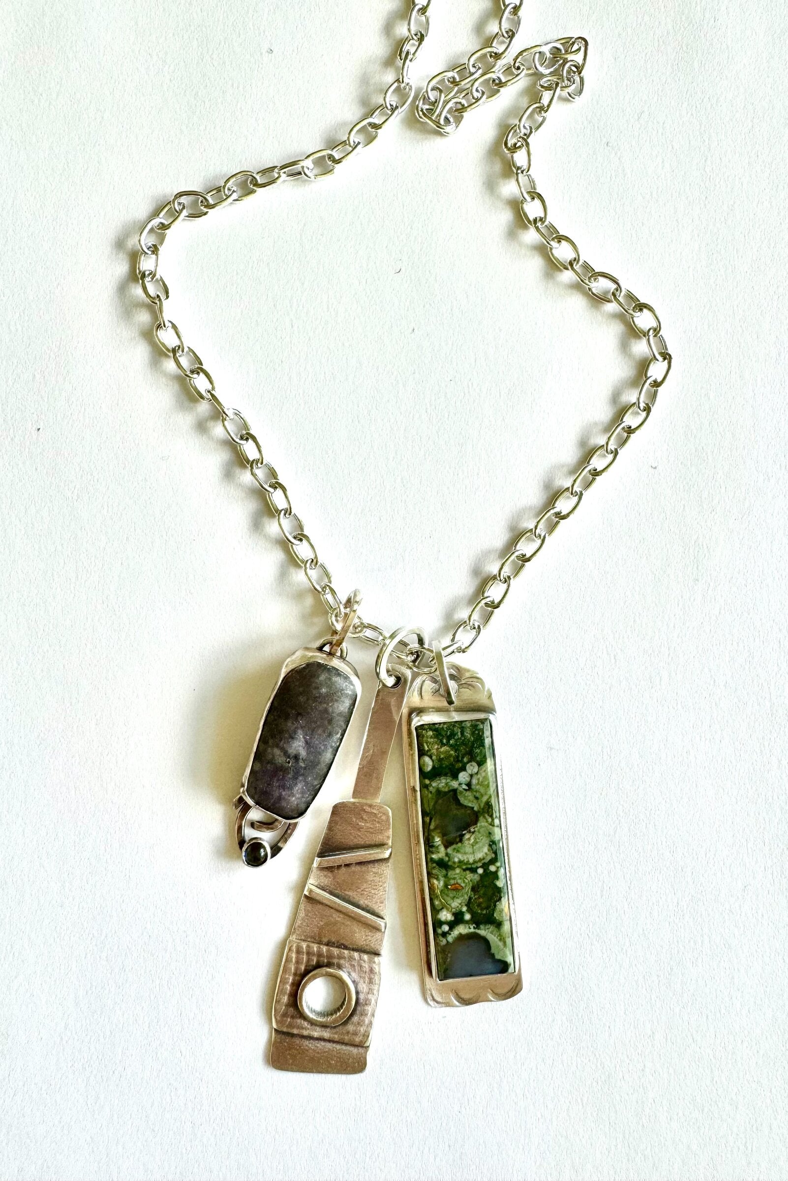 Rainforest Jasper Triple Element Necklace