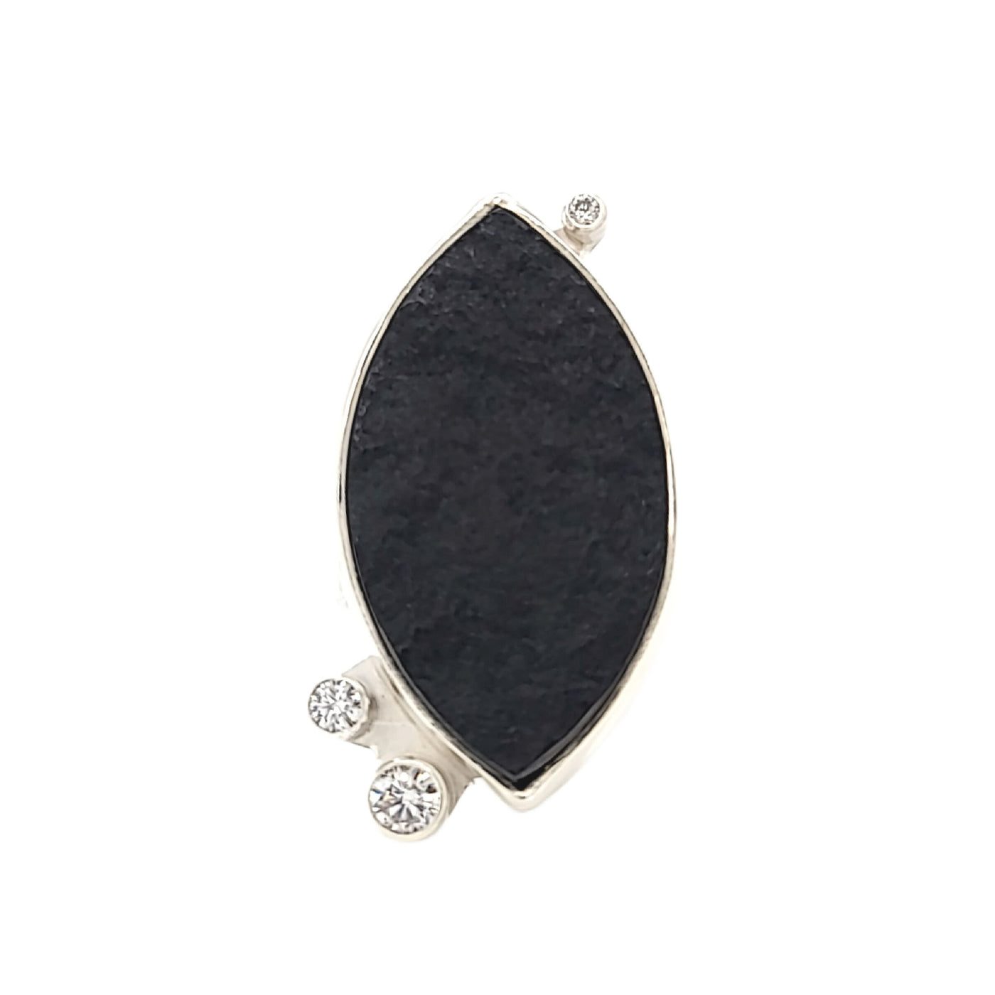 Natural Surface Black Onyx Ring
