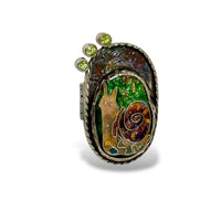 Cloisonne Garden Snail Ring