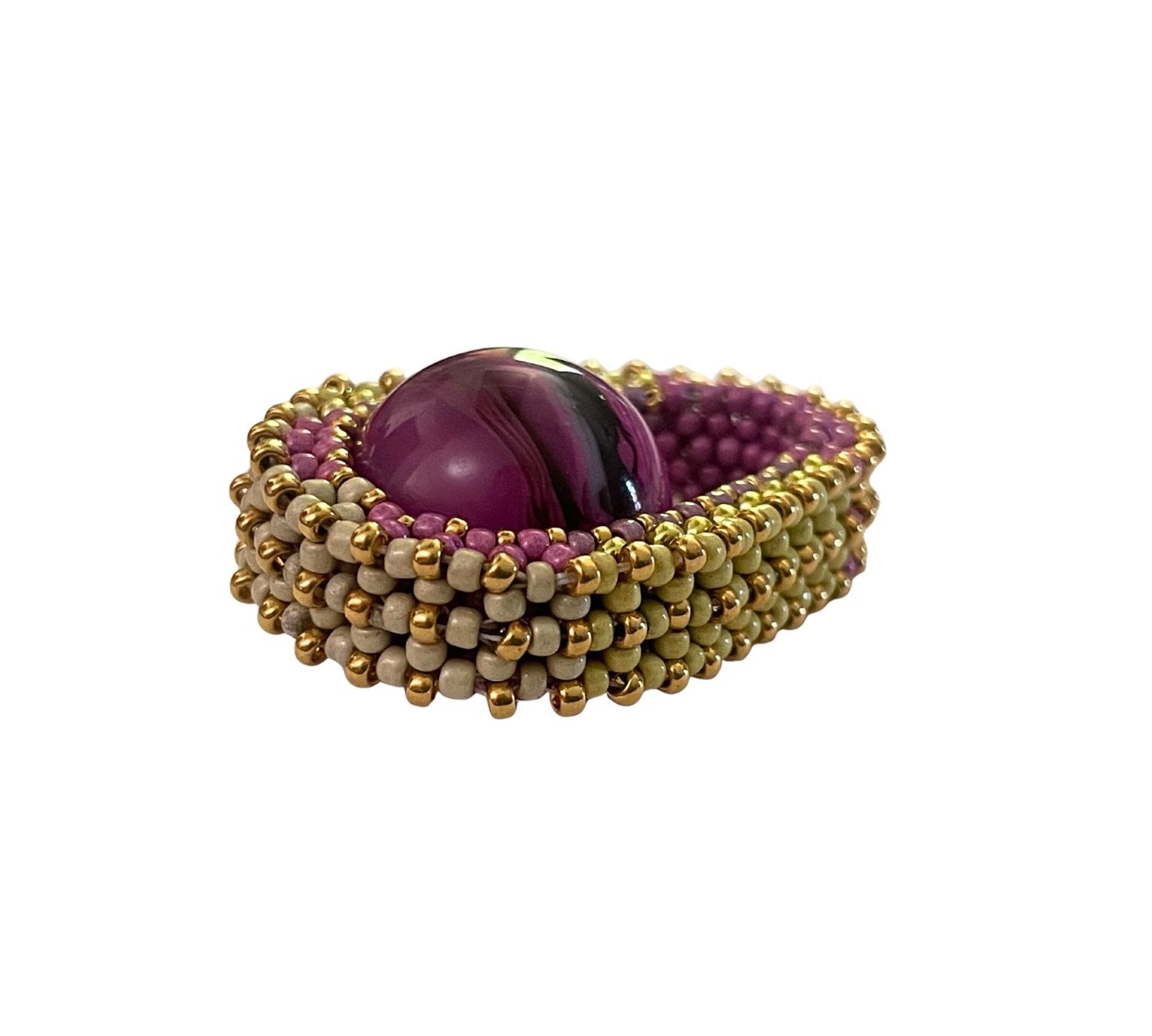 Optical Magenta Pod Ring