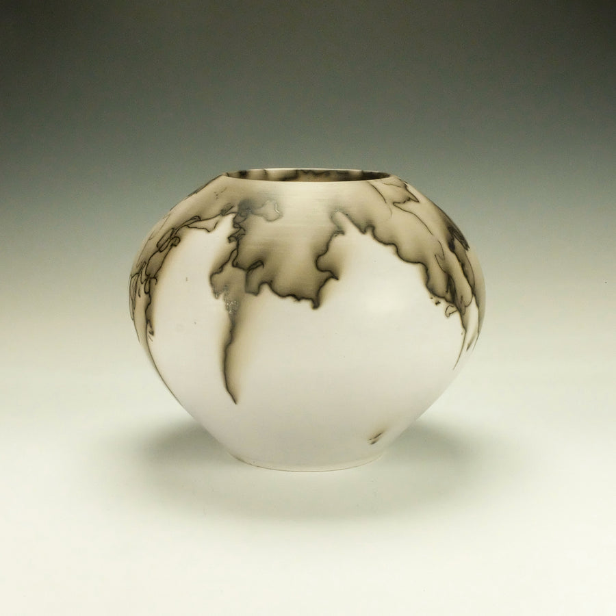 Lavender Horsehair Raku Pottery