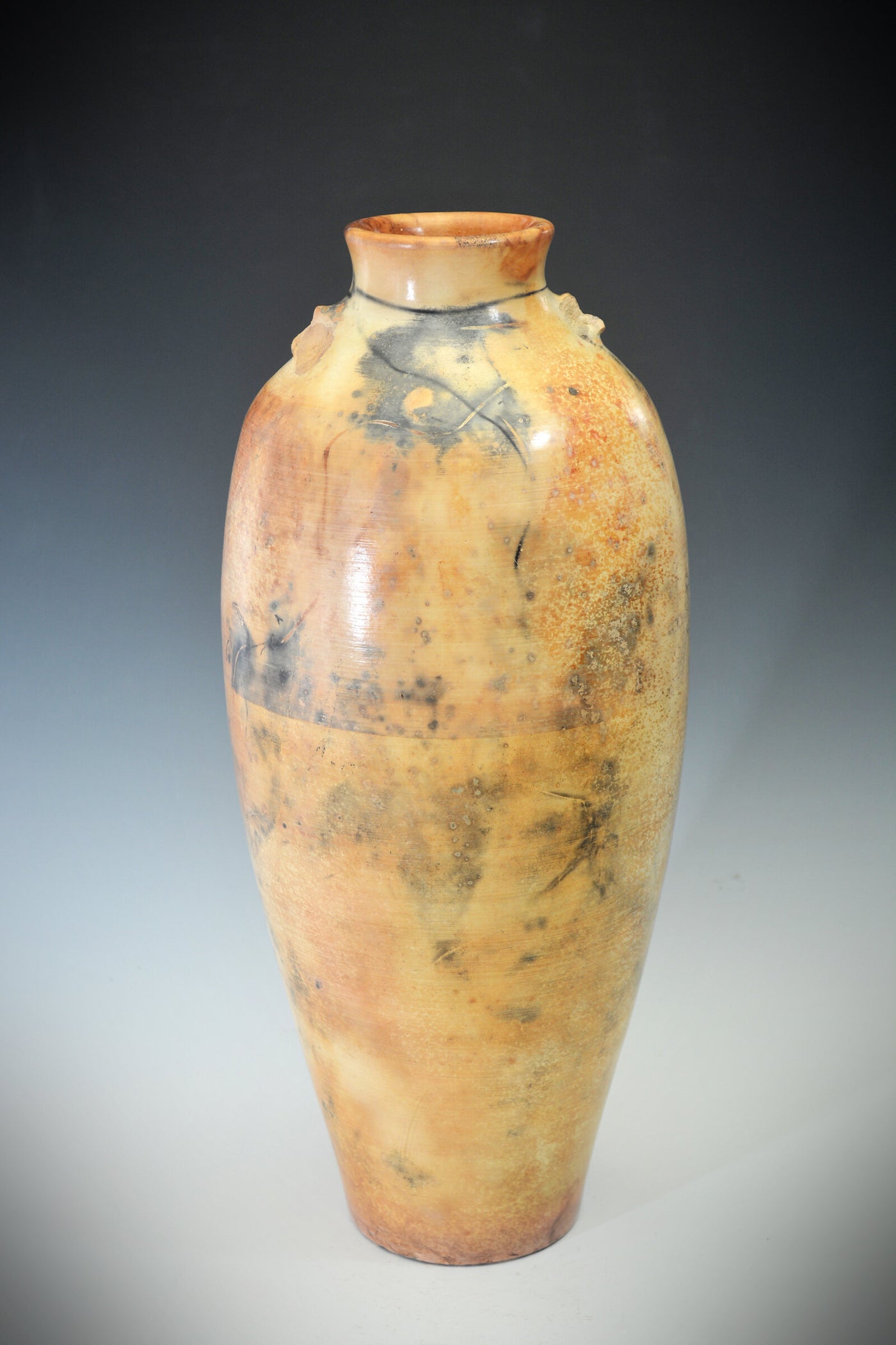 Tall Saggar-Fired Vase