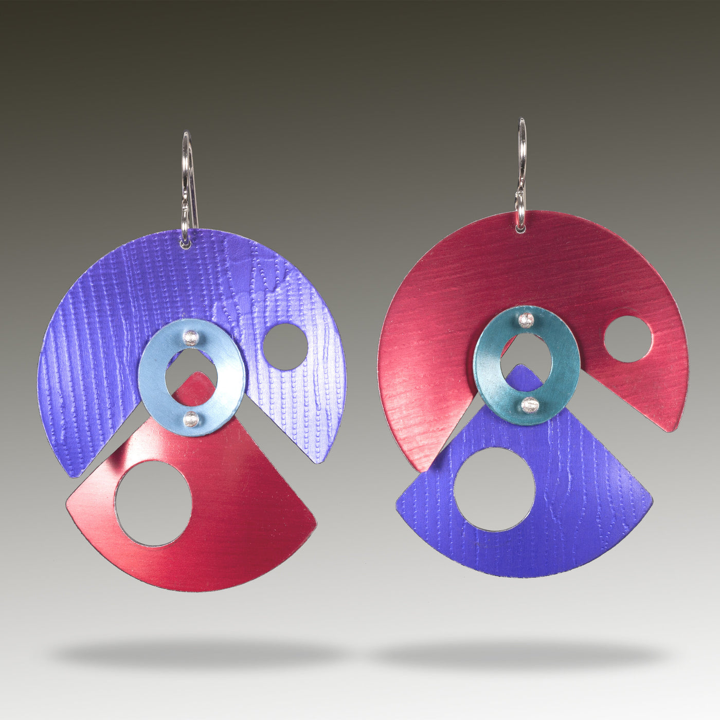 Purple, Aqua & Red