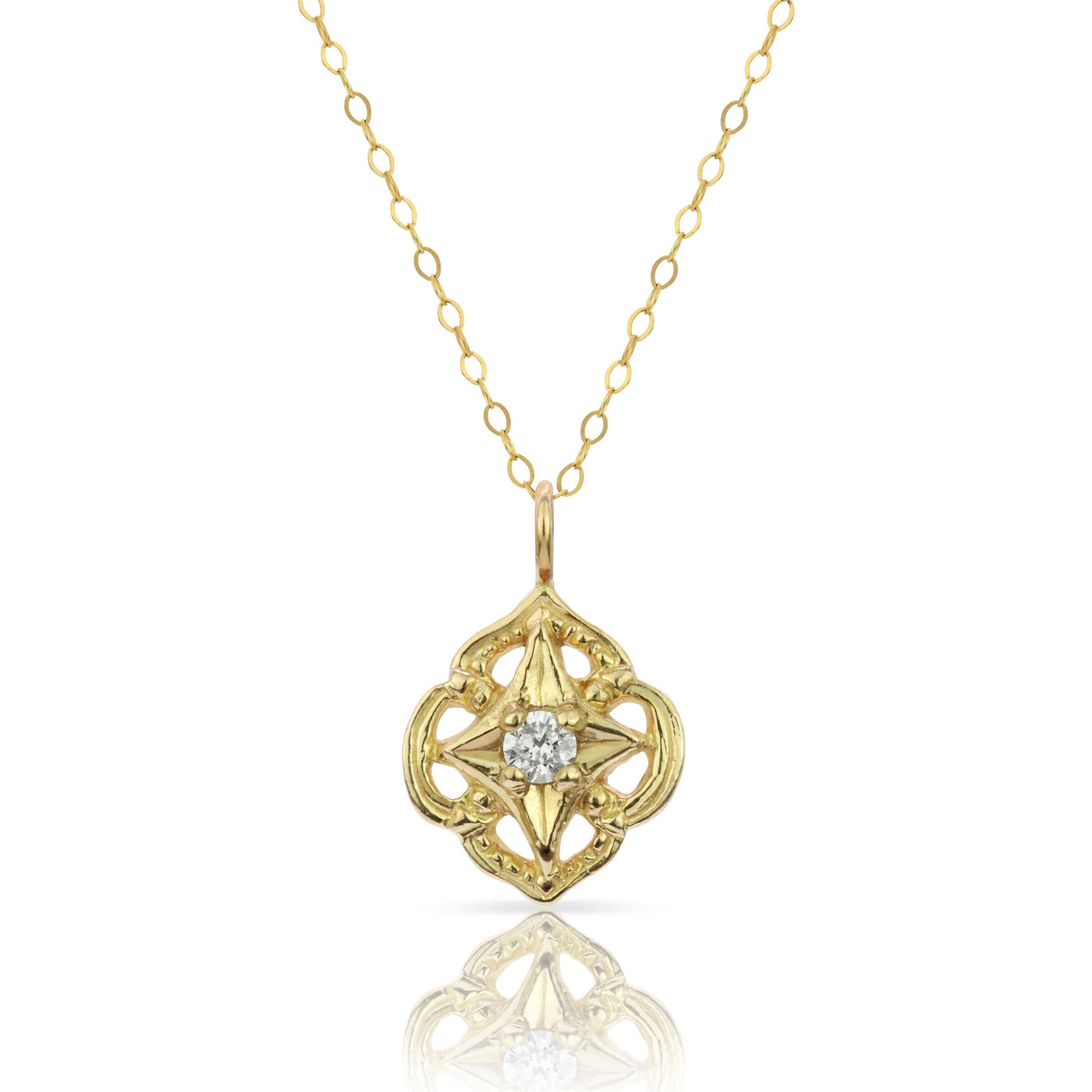 Compass of Light Diamond Pendant