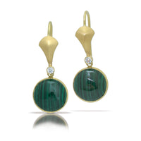 Malachite Fan Earrings II