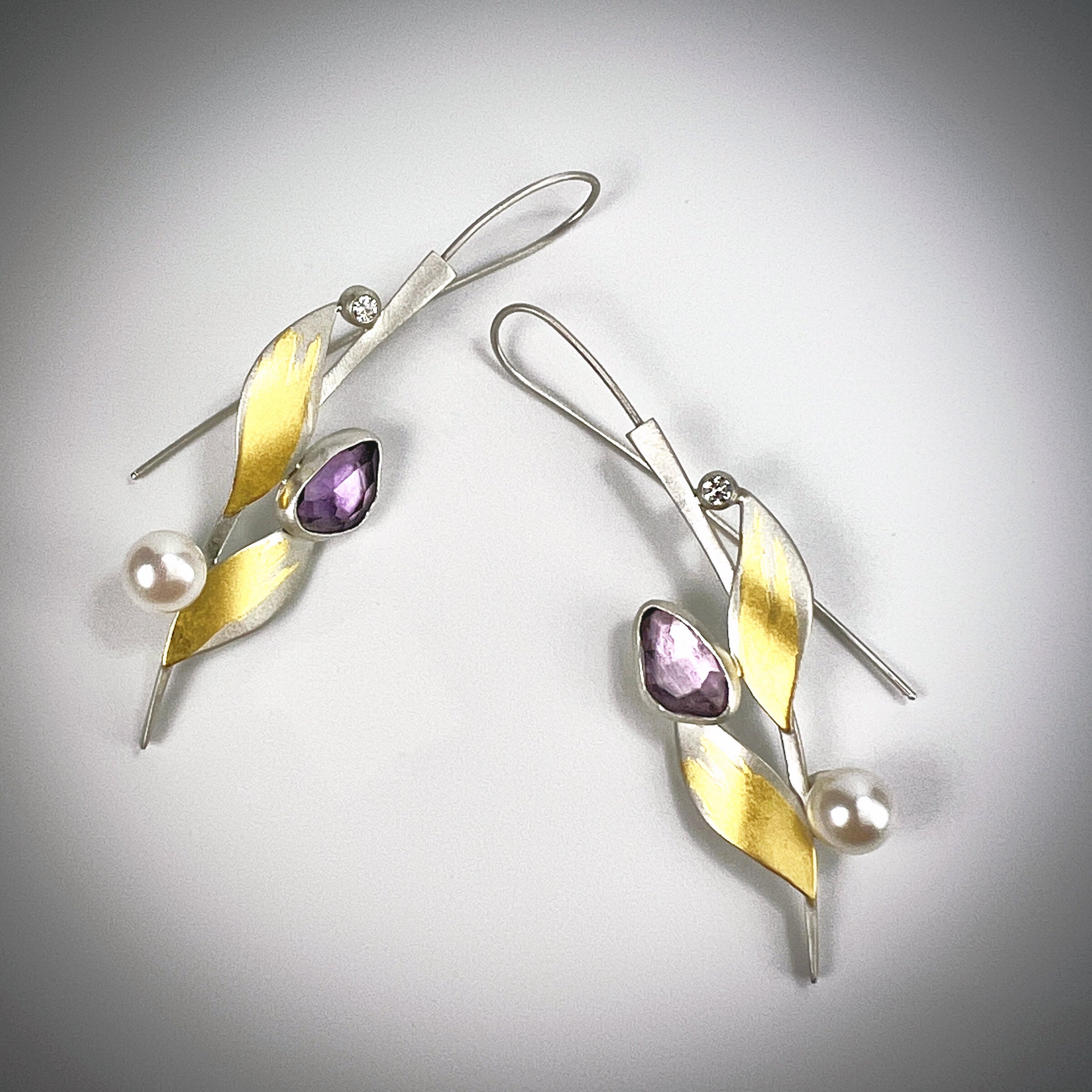 Amethyst Branch Earrings II