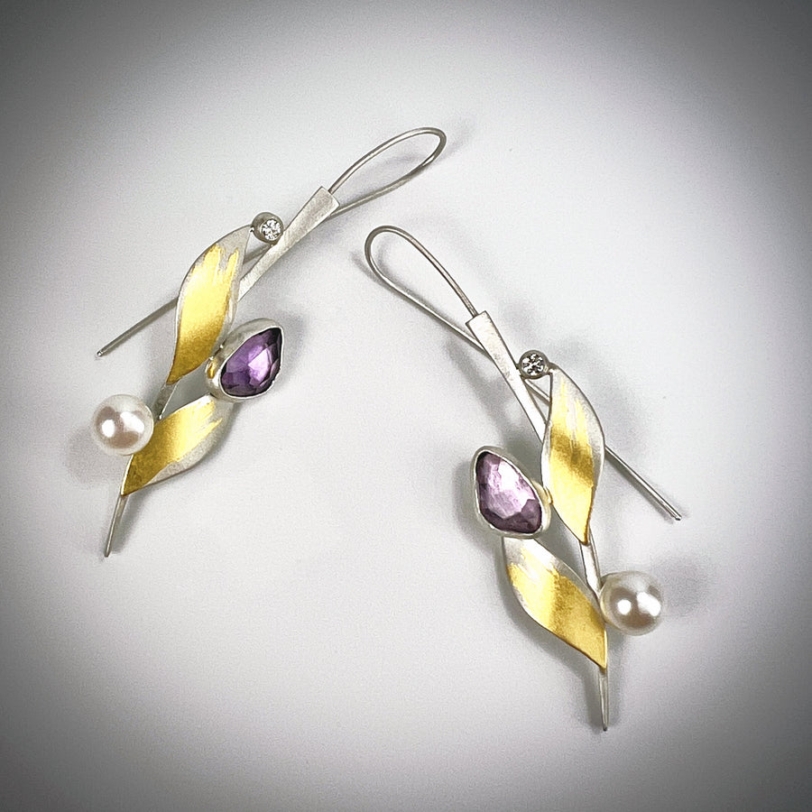 Amethyst Branch Earrings II