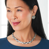 Half & Half Eclipse Circle Link Necklace