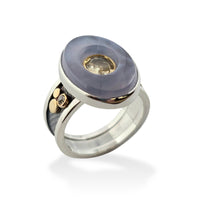 Sapphire Chalcedony Ring