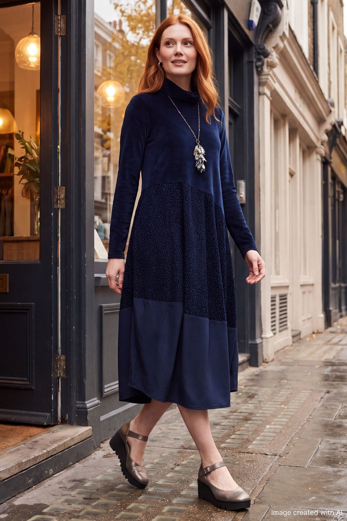 Bonnie Velour Dress