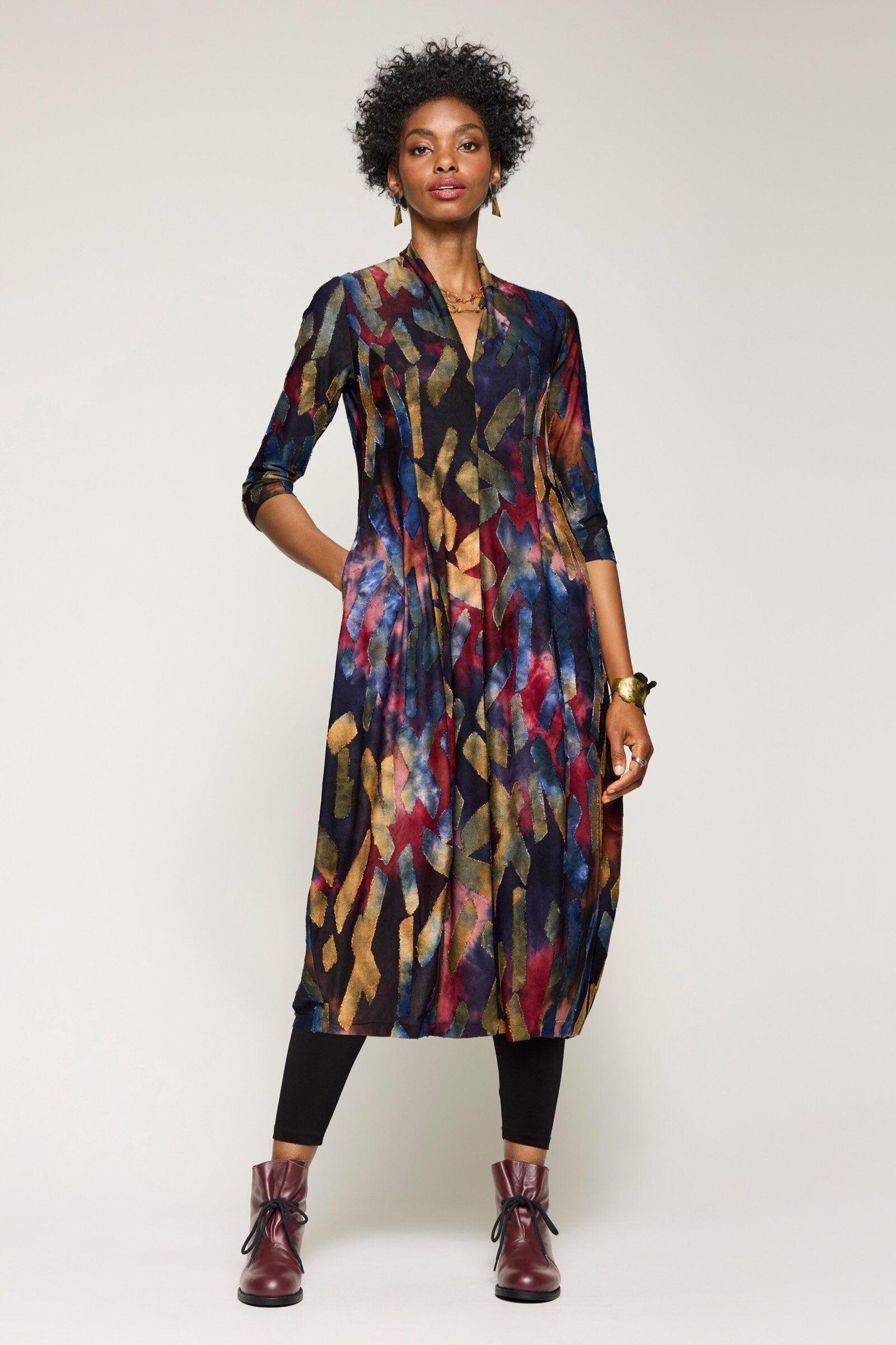 Mosaic Burnout Dress