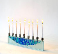 Menorah Aqua Blue