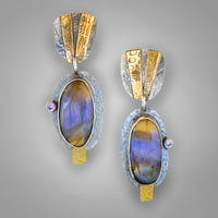 Lavender & Gold Earrings