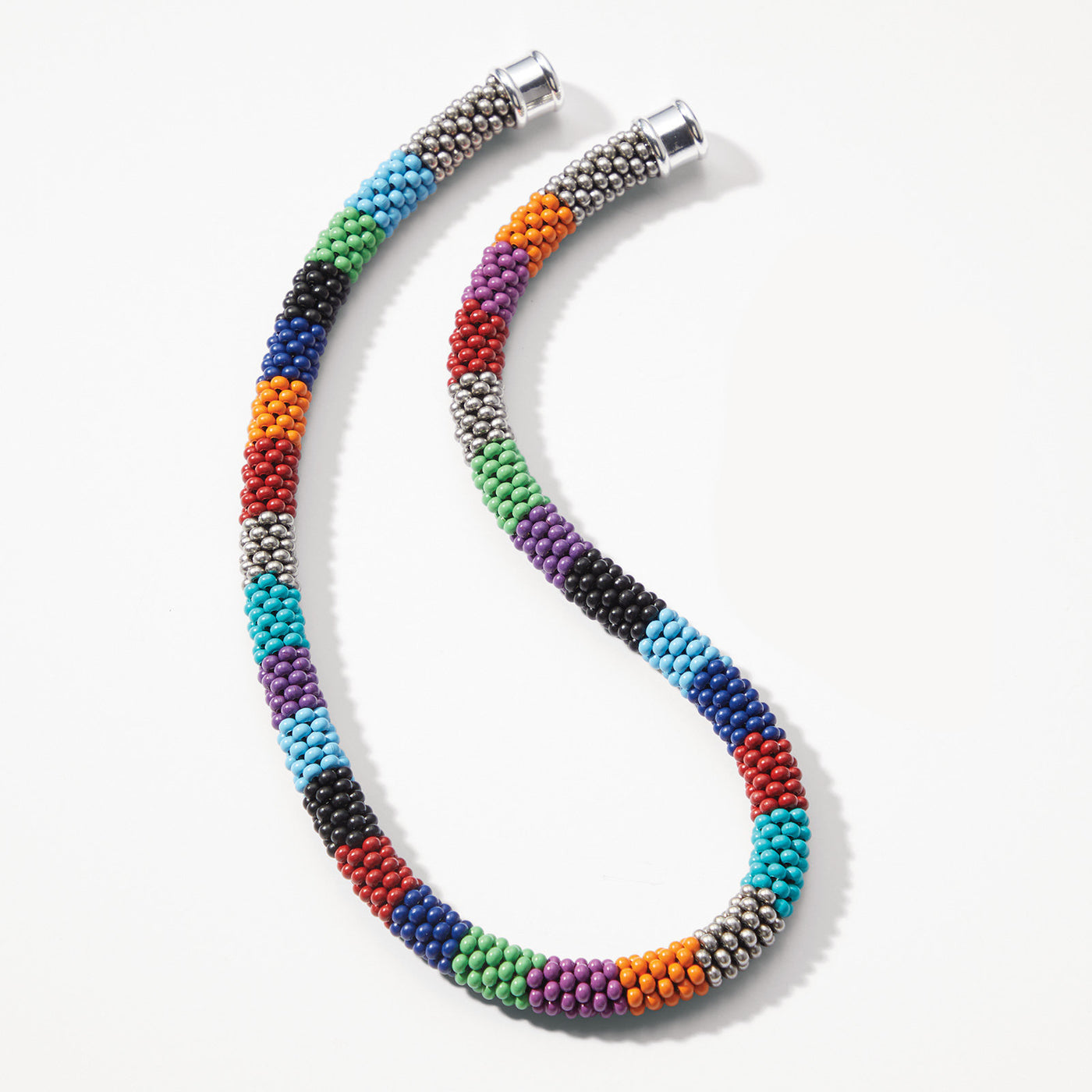 Multicolor Bead Crochet Necklace