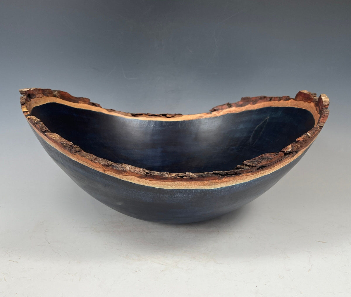 Natural Edge Dyed Maple Bowl in Black