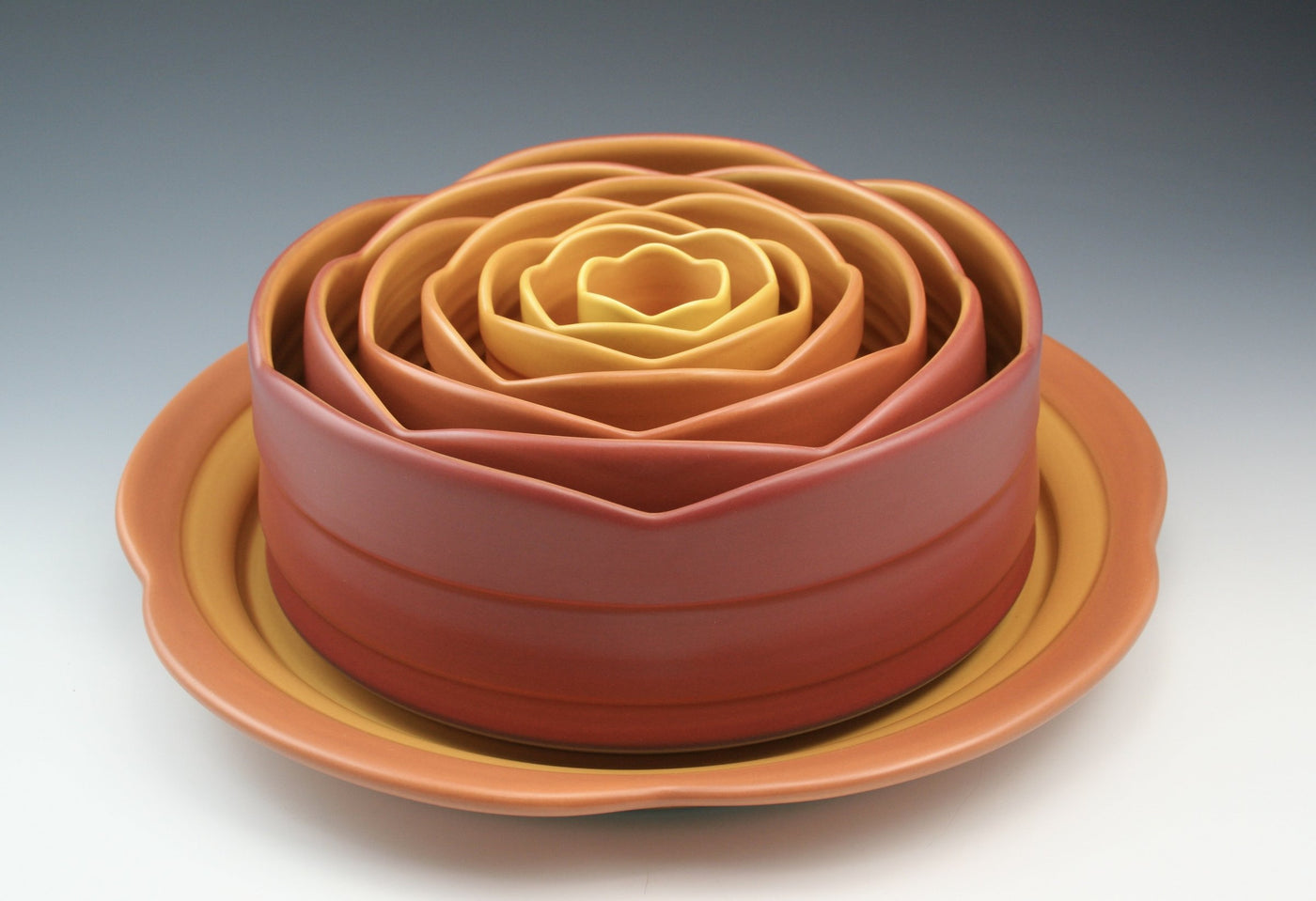 Rojo Delphinium Bowl Set