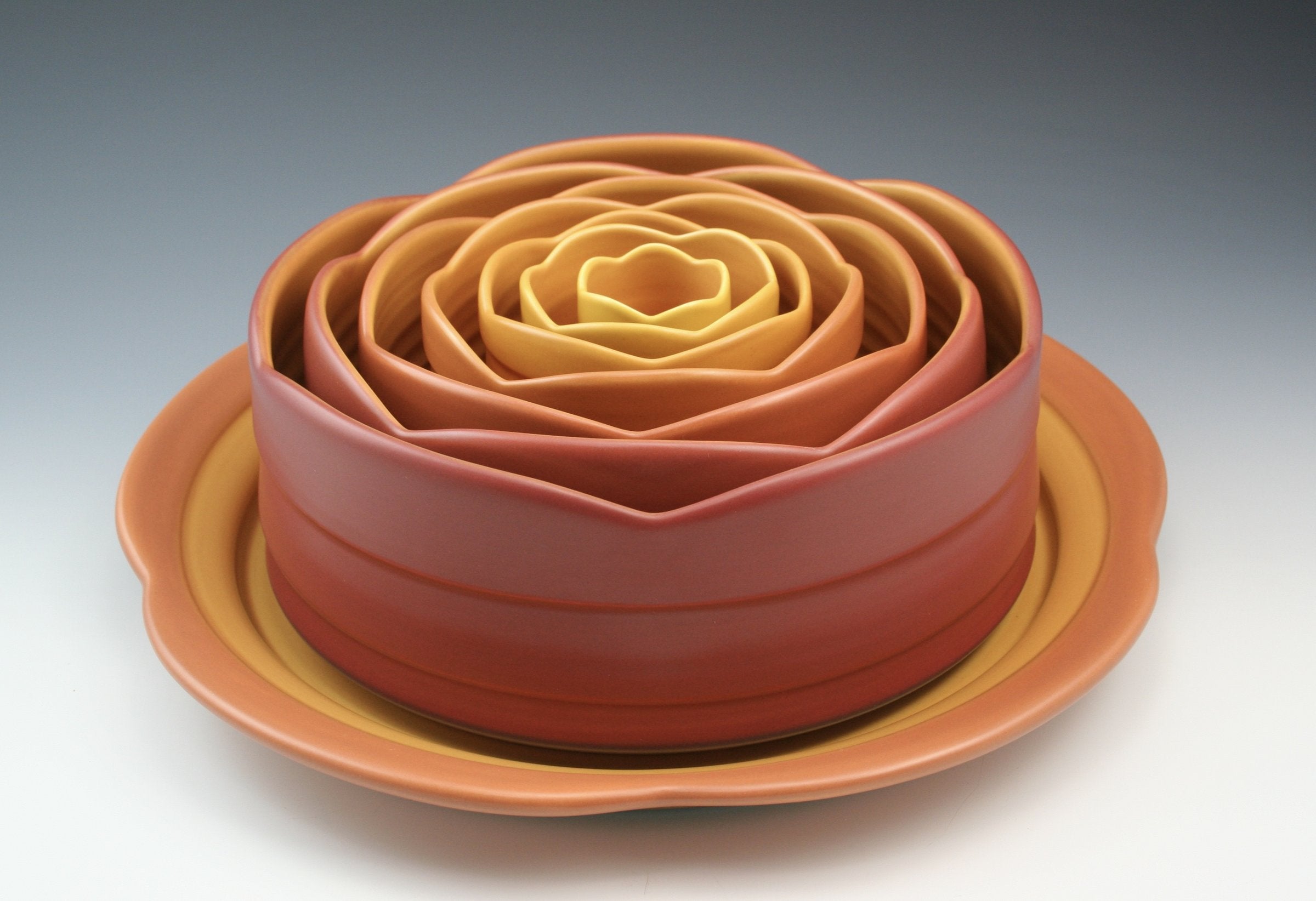 Rojo Delphinium Bowl Set