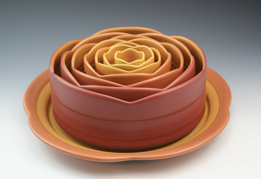 Rojo Delphinium Bowl Set