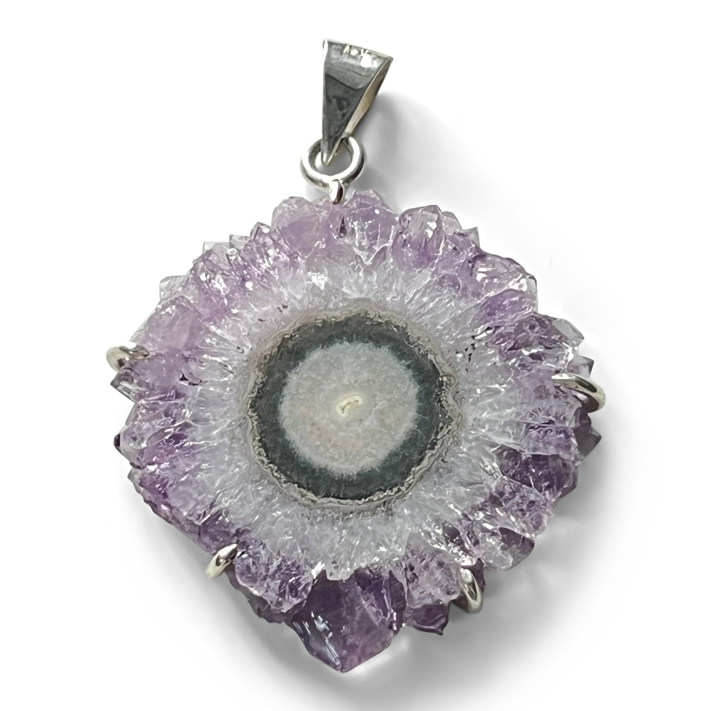 Amethyst Stalactite Convertible Rubber Necklace