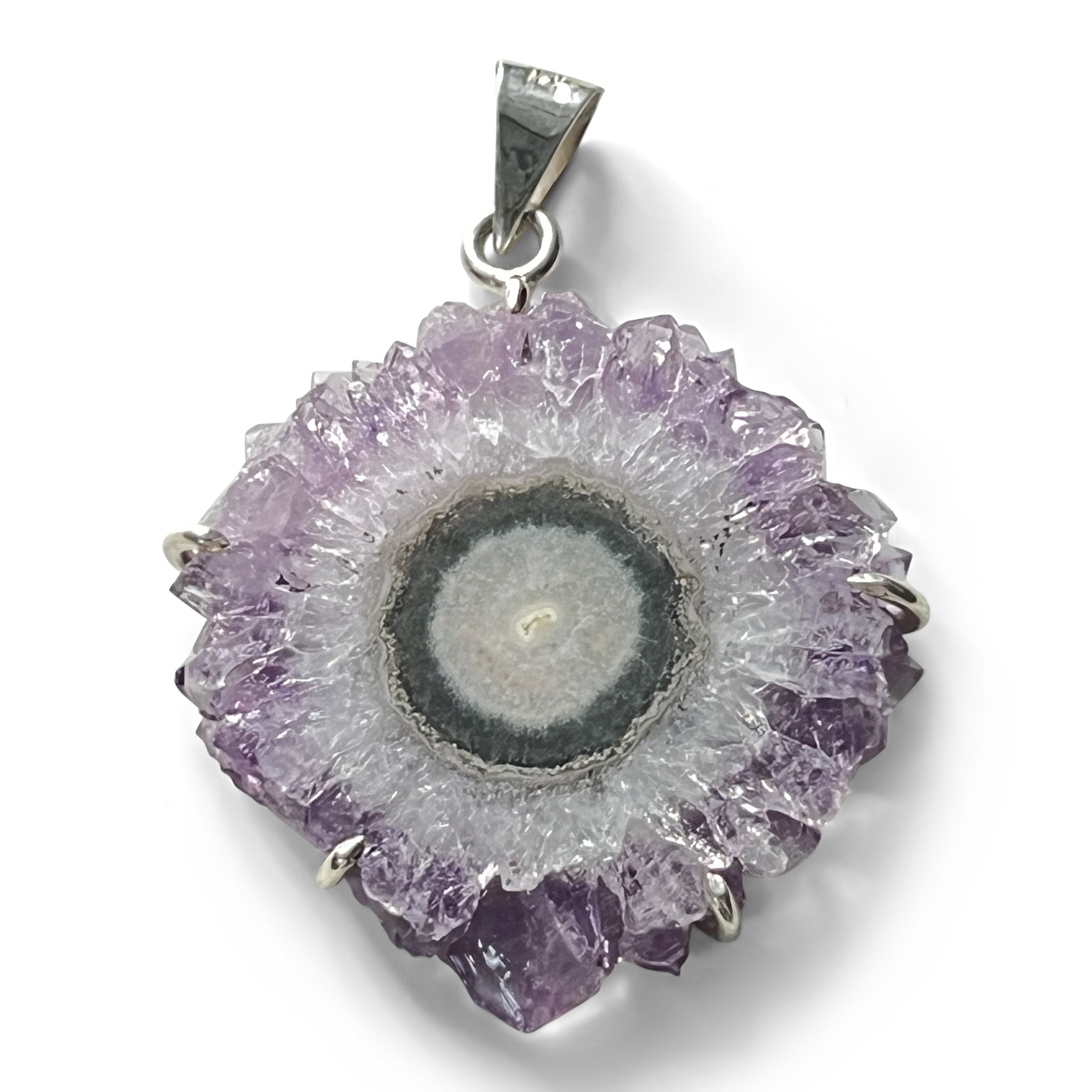 Amethyst Stalactite Convertible Rubber Necklace